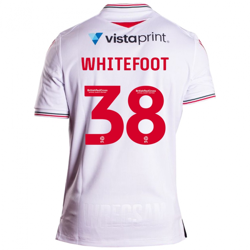 Mænd Lily Whitefoot #38 Hvid Udebane Spillertrøjer 2023/24 Trøje T-Shirt