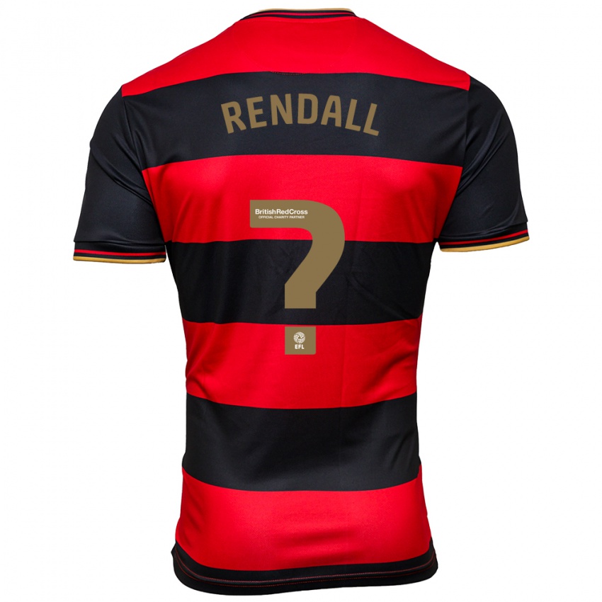 Mænd Trent Rendall #0 Sort Rød Udebane Spillertrøjer 2023/24 Trøje T-Shirt