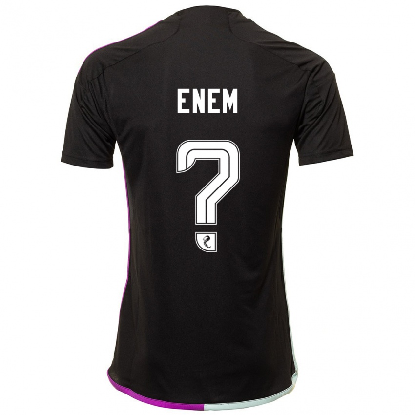 Mænd Victor Enem #0 Sort Udebane Spillertrøjer 2023/24 Trøje T-Shirt