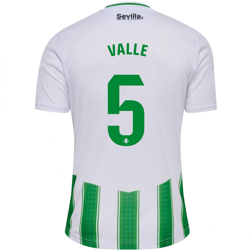 Kvinder María Valle López #5 Hvid Hjemmebane Spillertrøjer 2023/24 Trøje T-Shirt