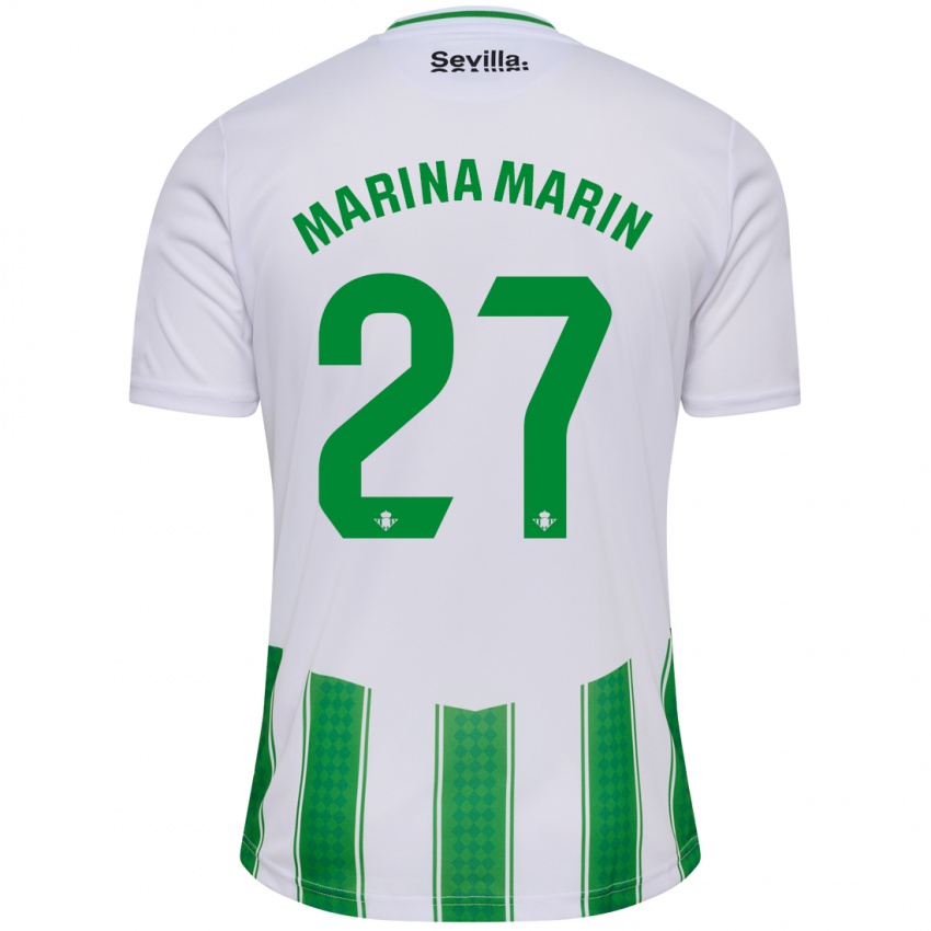 Kvinder Marina Marín #27 Hvid Hjemmebane Spillertrøjer 2023/24 Trøje T-Shirt