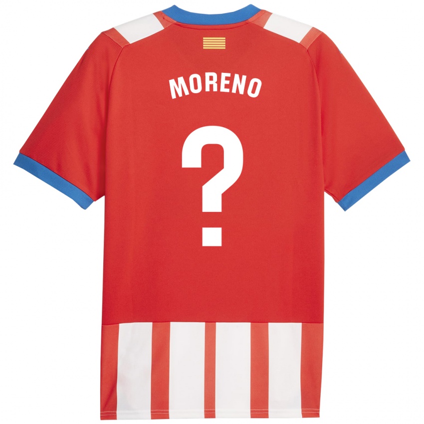 Kvinder Gerard Moreno #0 Rød Hvid Hjemmebane Spillertrøjer 2023/24 Trøje T-Shirt
