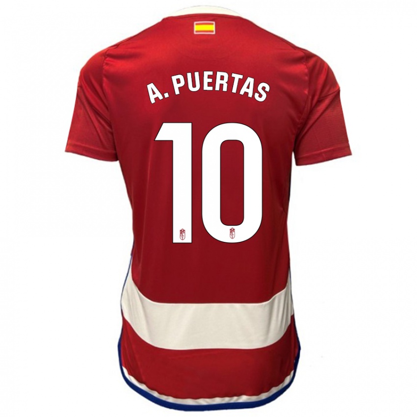 Kvinder Antonio Puertas #10 Rød Hjemmebane Spillertrøjer 2023/24 Trøje T-Shirt