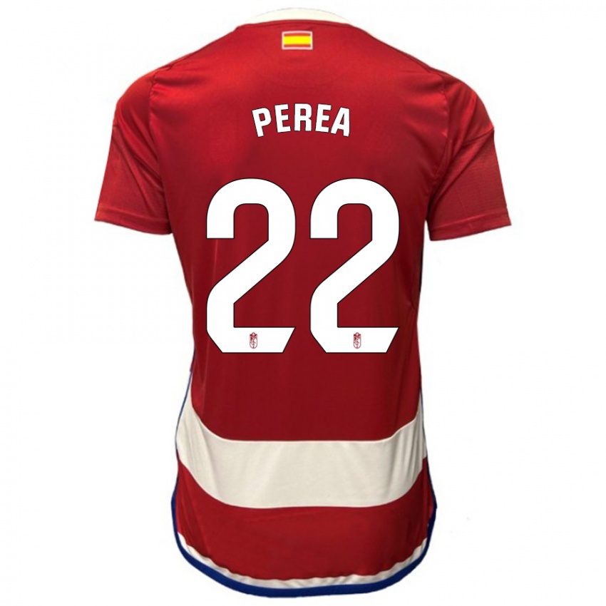 Kvinder Alberto Perea #22 Rød Hjemmebane Spillertrøjer 2023/24 Trøje T-Shirt