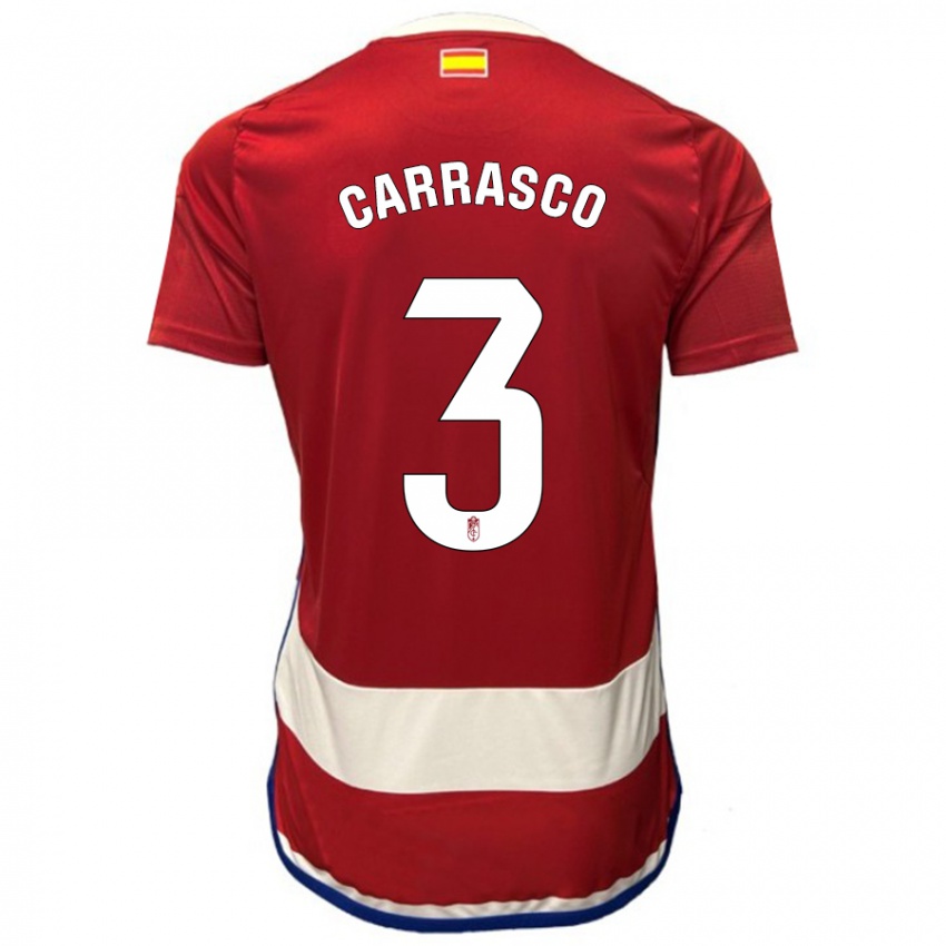 Kvinder Marta Carrasco #3 Rød Hjemmebane Spillertrøjer 2023/24 Trøje T-Shirt