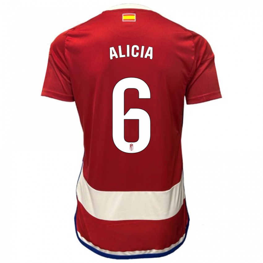Kvinder Alicia #6 Rød Hjemmebane Spillertrøjer 2023/24 Trøje T-Shirt