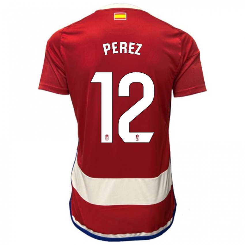 Kvinder Alba Pérez #12 Rød Hjemmebane Spillertrøjer 2023/24 Trøje T-Shirt