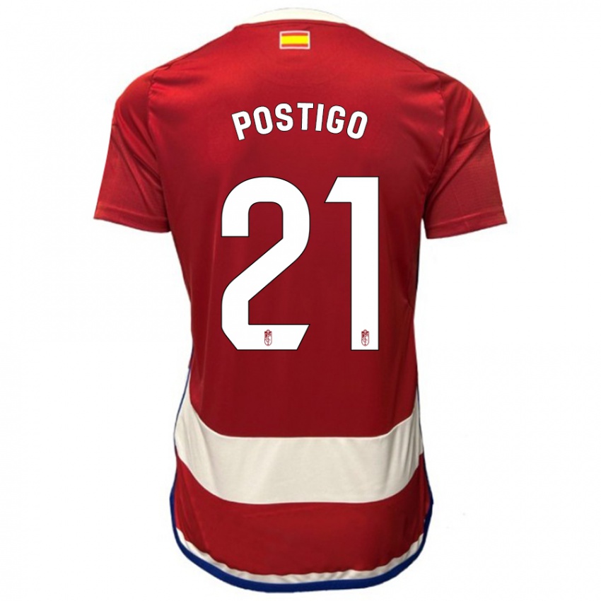 Kvinder Postigo #21 Rød Hjemmebane Spillertrøjer 2023/24 Trøje T-Shirt