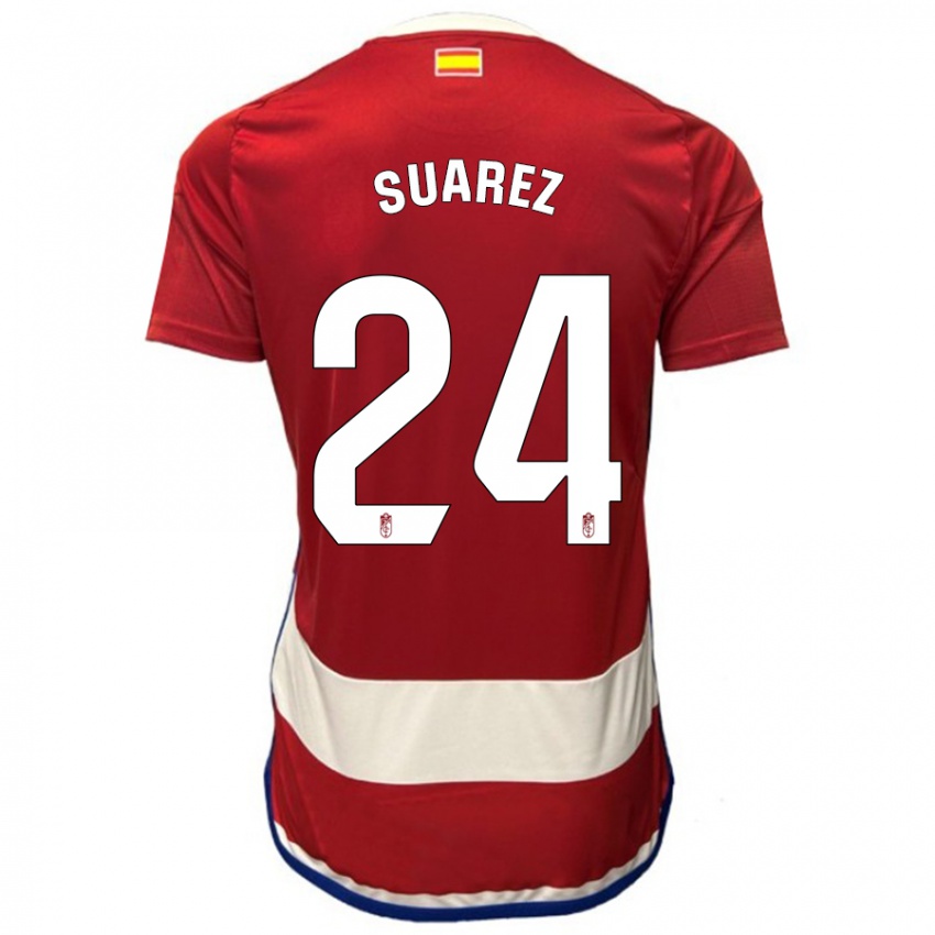 Kvinder Carlota Suárez #24 Rød Hjemmebane Spillertrøjer 2023/24 Trøje T-Shirt