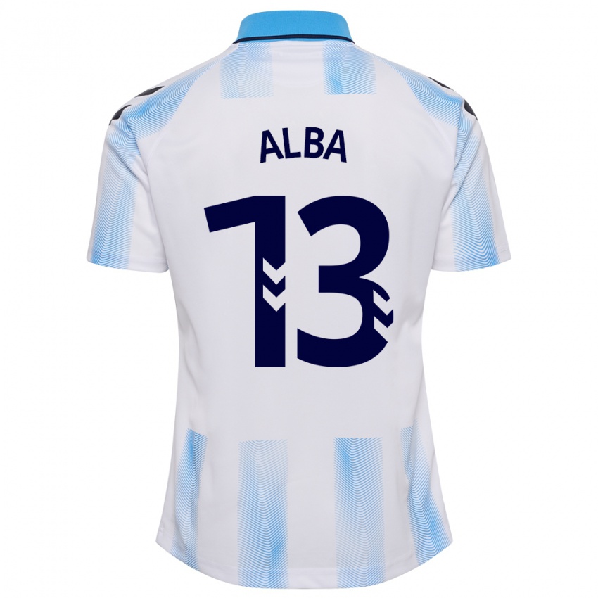 Kvinder Alba #13 Hvid Blå Hjemmebane Spillertrøjer 2023/24 Trøje T-Shirt