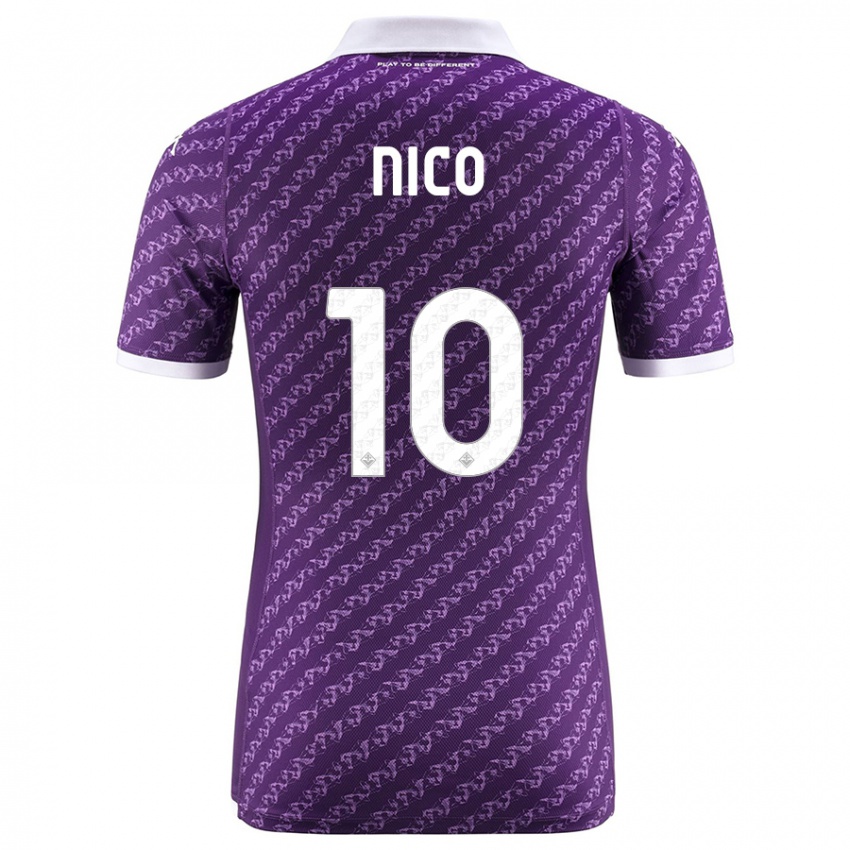 Kvinder Nicolas Gonzalez #10 Viol Hjemmebane Spillertrøjer 2023/24 Trøje T-Shirt