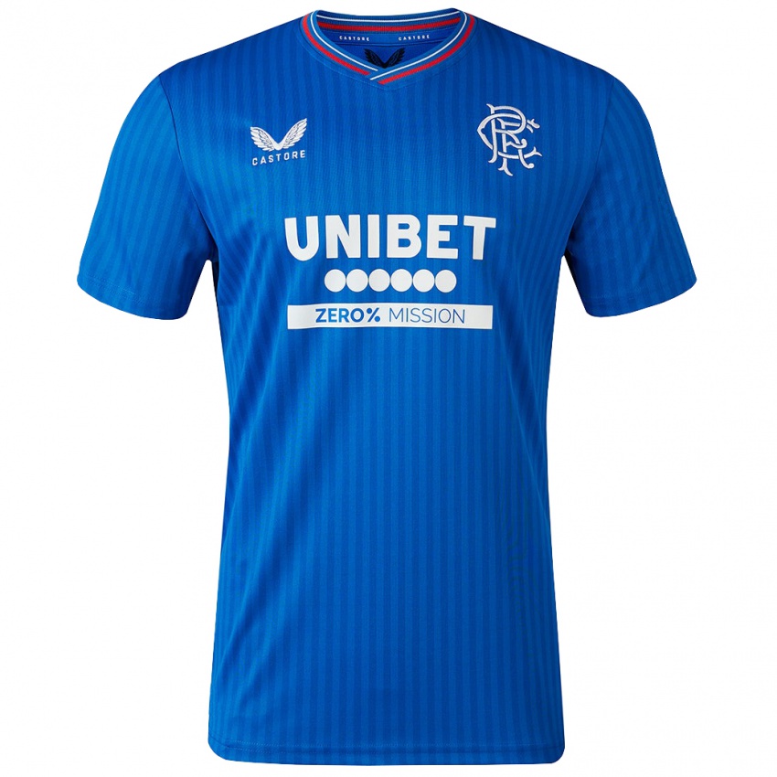 Kvinder Zander Hutton #0 Blå Hjemmebane Spillertrøjer 2023/24 Trøje T-Shirt