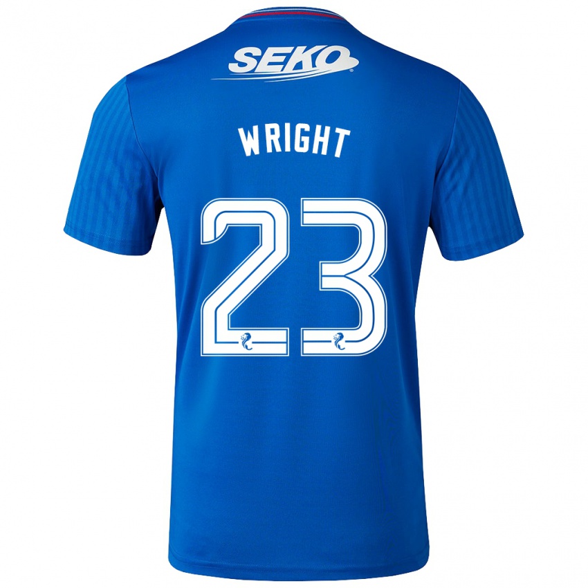 Kvinder Scott Wright #23 Blå Hjemmebane Spillertrøjer 2023/24 Trøje T-Shirt