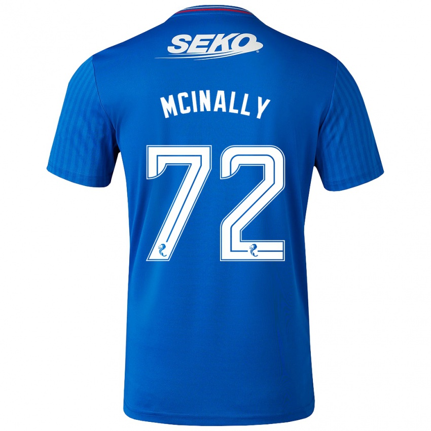 Kvinder Darren Mcinally #72 Blå Hjemmebane Spillertrøjer 2023/24 Trøje T-Shirt