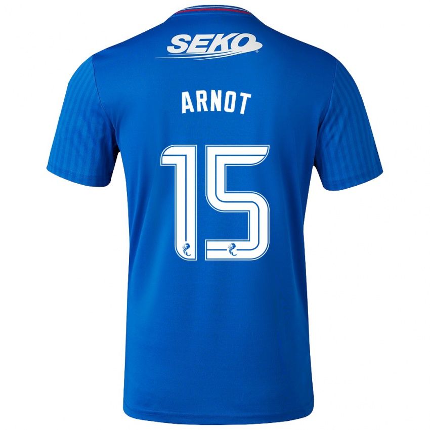 Kvinder Elizabeth Arnot #15 Blå Hjemmebane Spillertrøjer 2023/24 Trøje T-Shirt