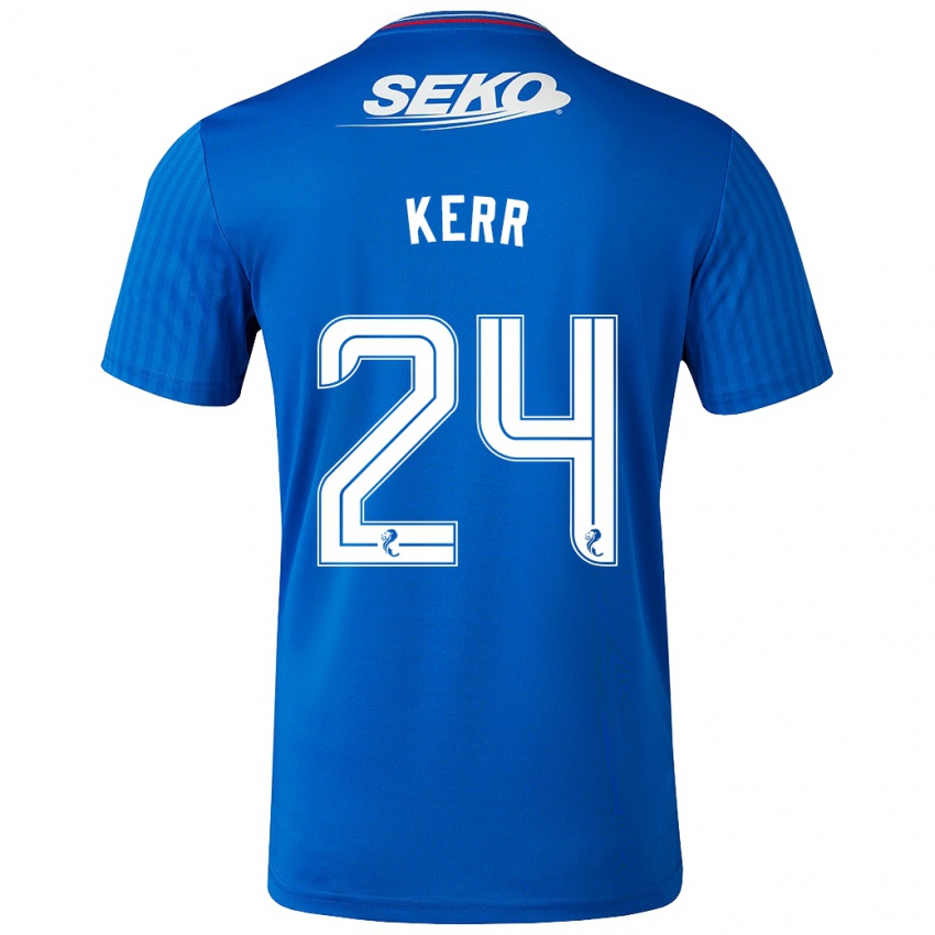 Kvinder Samantha Mary Kerr #24 Blå Hjemmebane Spillertrøjer 2023/24 Trøje T-Shirt
