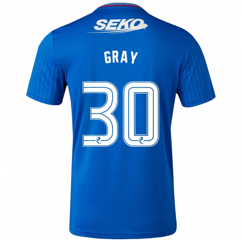 Kvinder Georgia Gray #30 Blå Hjemmebane Spillertrøjer 2023/24 Trøje T-Shirt