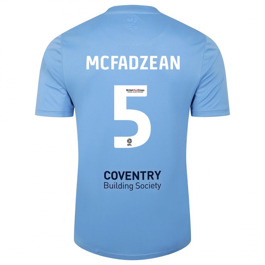 Kvinder Kyle Mcfadzean #5 Himmelblå Hjemmebane Spillertrøjer 2023/24 Trøje T-Shirt