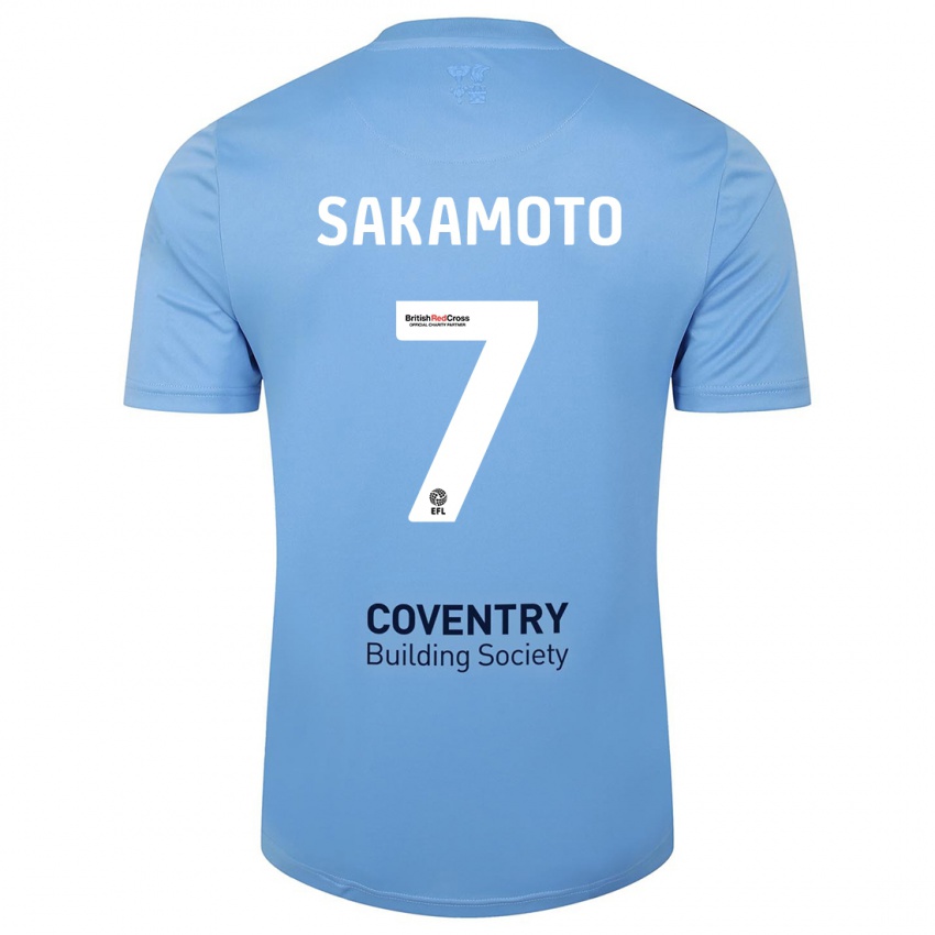 Kvinder Tatsuhiro Sakamoto #7 Himmelblå Hjemmebane Spillertrøjer 2023/24 Trøje T-Shirt