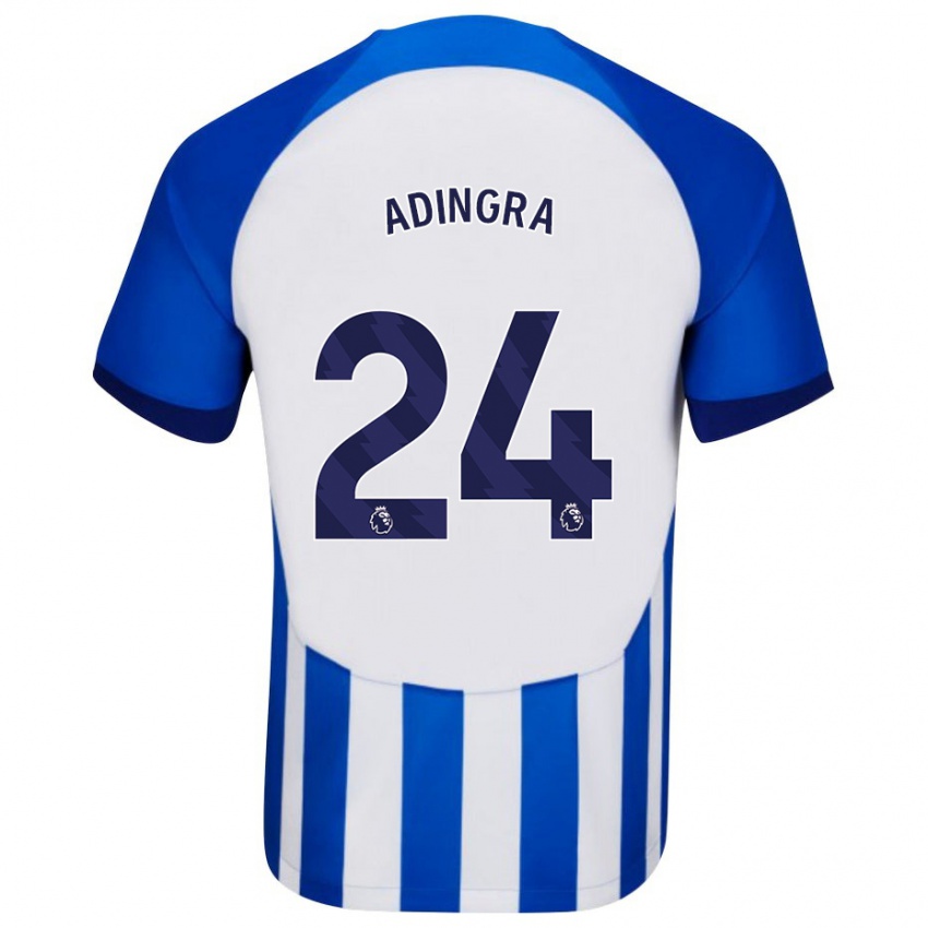 Kvinder Simon Adingra #24 Blå Hjemmebane Spillertrøjer 2023/24 Trøje T-Shirt