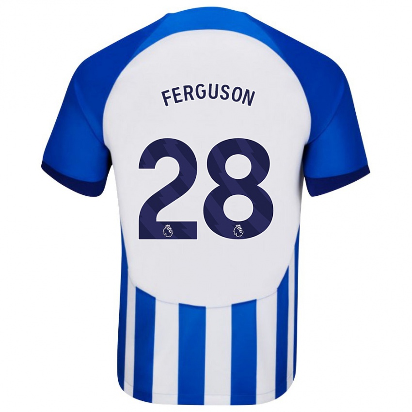 Kvinder Evan Ferguson #28 Blå Hjemmebane Spillertrøjer 2023/24 Trøje T-Shirt