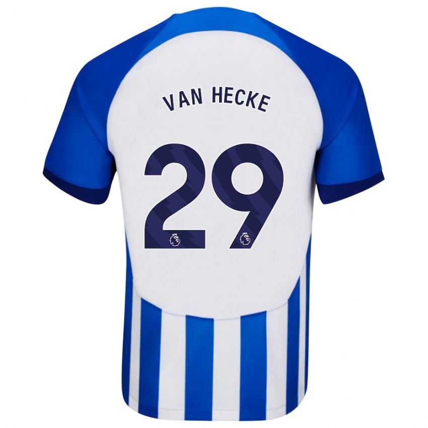 Kvinder Jan Paul Van Hecke #29 Blå Hjemmebane Spillertrøjer 2023/24 Trøje T-Shirt