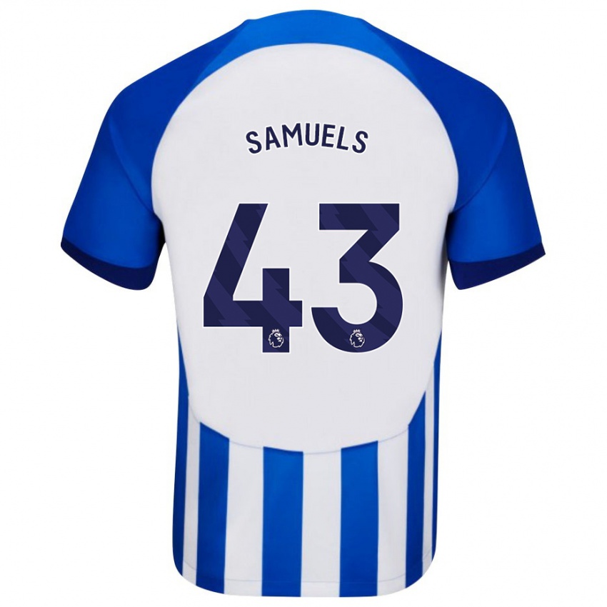 Kvinder Imari Samuels #43 Blå Hjemmebane Spillertrøjer 2023/24 Trøje T-Shirt