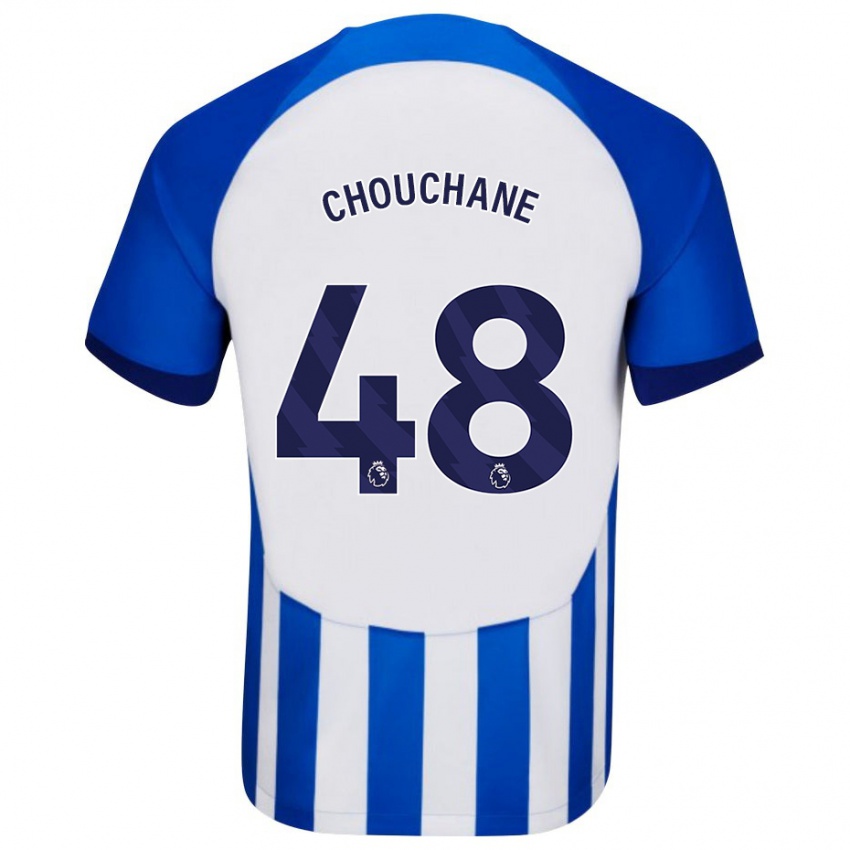 Kvinder Samy Chouchane #48 Blå Hjemmebane Spillertrøjer 2023/24 Trøje T-Shirt