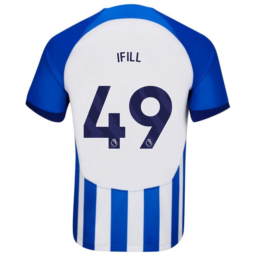 Kvinder Marcus Ifill #49 Blå Hjemmebane Spillertrøjer 2023/24 Trøje T-Shirt