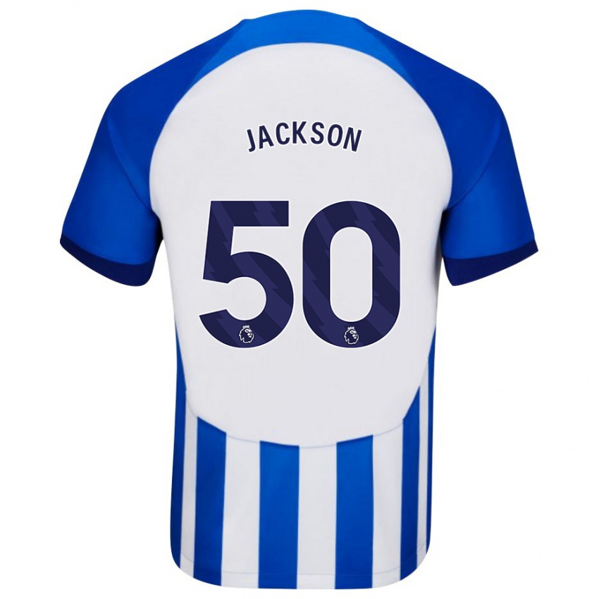 Kvinder Ben Jackson #50 Blå Hjemmebane Spillertrøjer 2023/24 Trøje T-Shirt