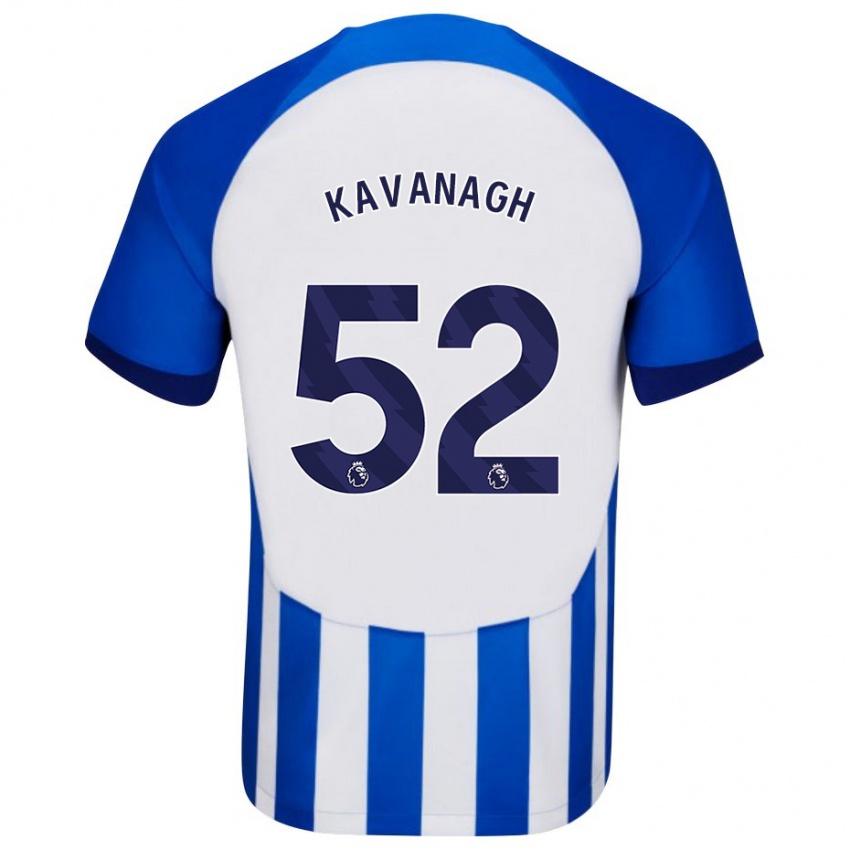 Kvinder Leigh Kavanagh #52 Blå Hjemmebane Spillertrøjer 2023/24 Trøje T-Shirt