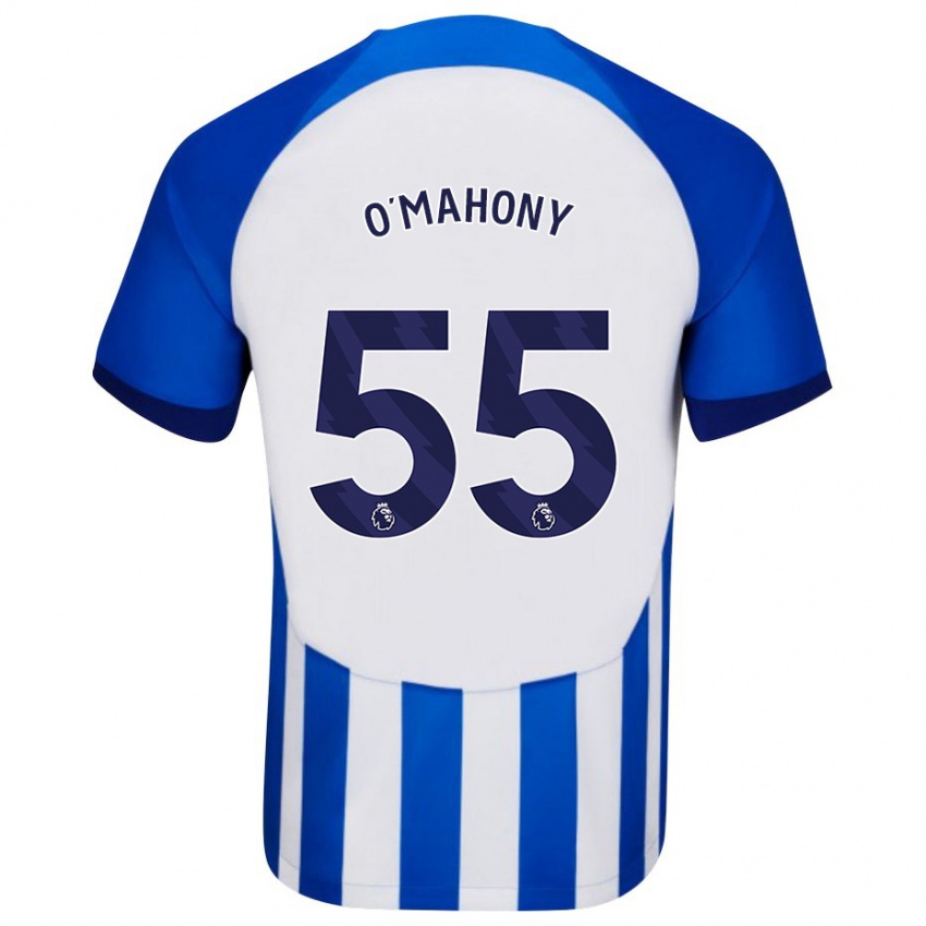 Kvinder Mark O'mahony #55 Blå Hjemmebane Spillertrøjer 2023/24 Trøje T-Shirt