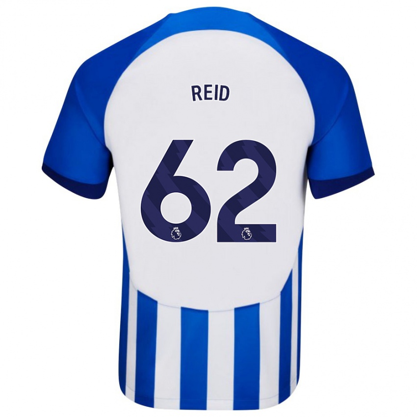 Kvinder Tommy Reid #62 Blå Hjemmebane Spillertrøjer 2023/24 Trøje T-Shirt