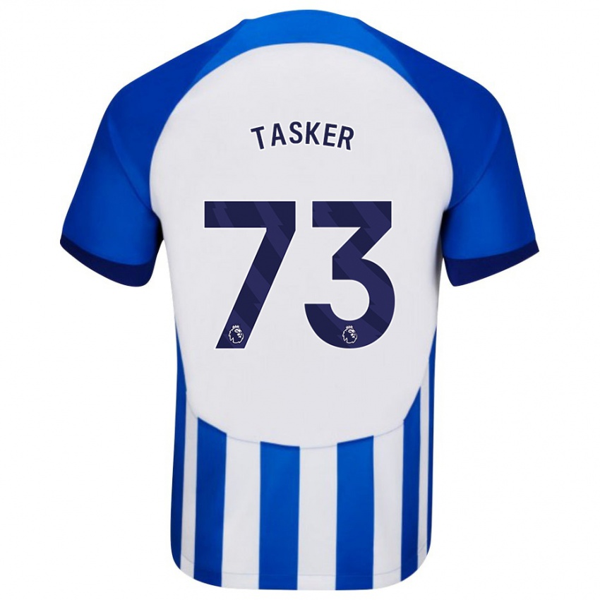 Kvinder Charlie Tasker #73 Blå Hjemmebane Spillertrøjer 2023/24 Trøje T-Shirt
