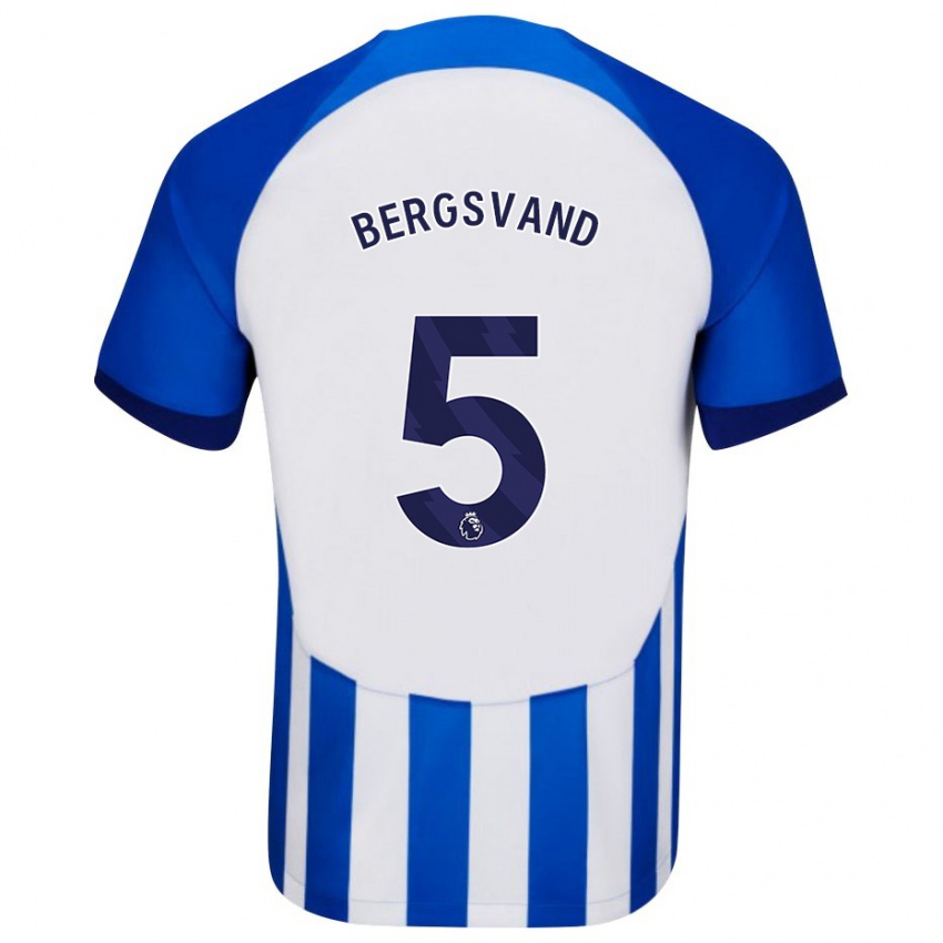 Kvinder Guro Bergsvand #5 Blå Hjemmebane Spillertrøjer 2023/24 Trøje T-Shirt
