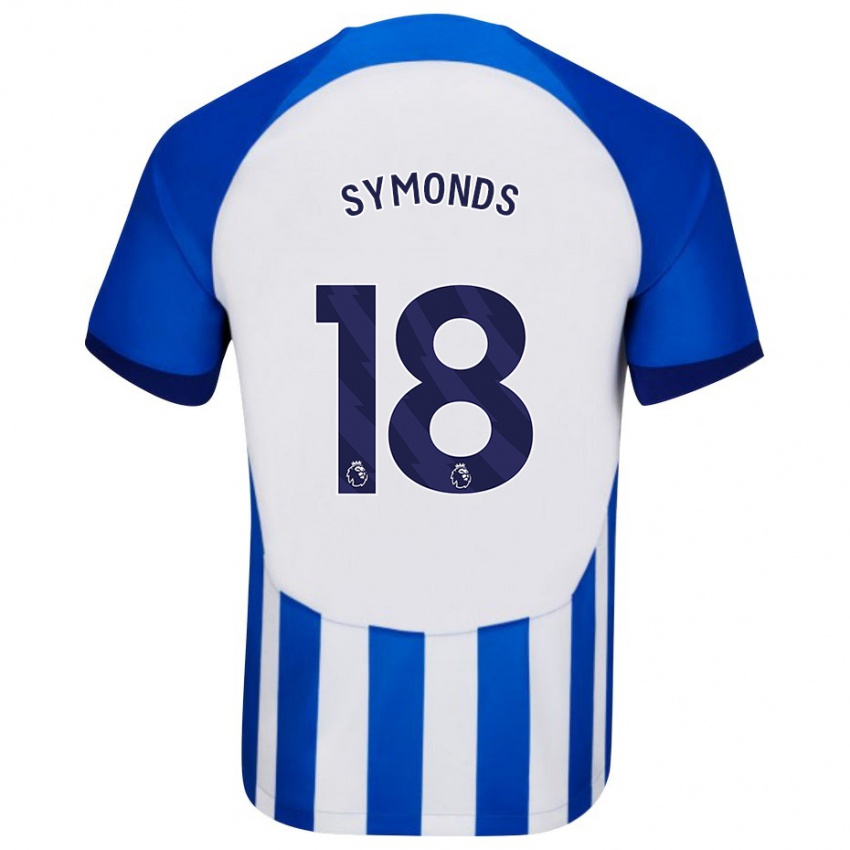 Kvinder Maisie Symonds #18 Blå Hjemmebane Spillertrøjer 2023/24 Trøje T-Shirt