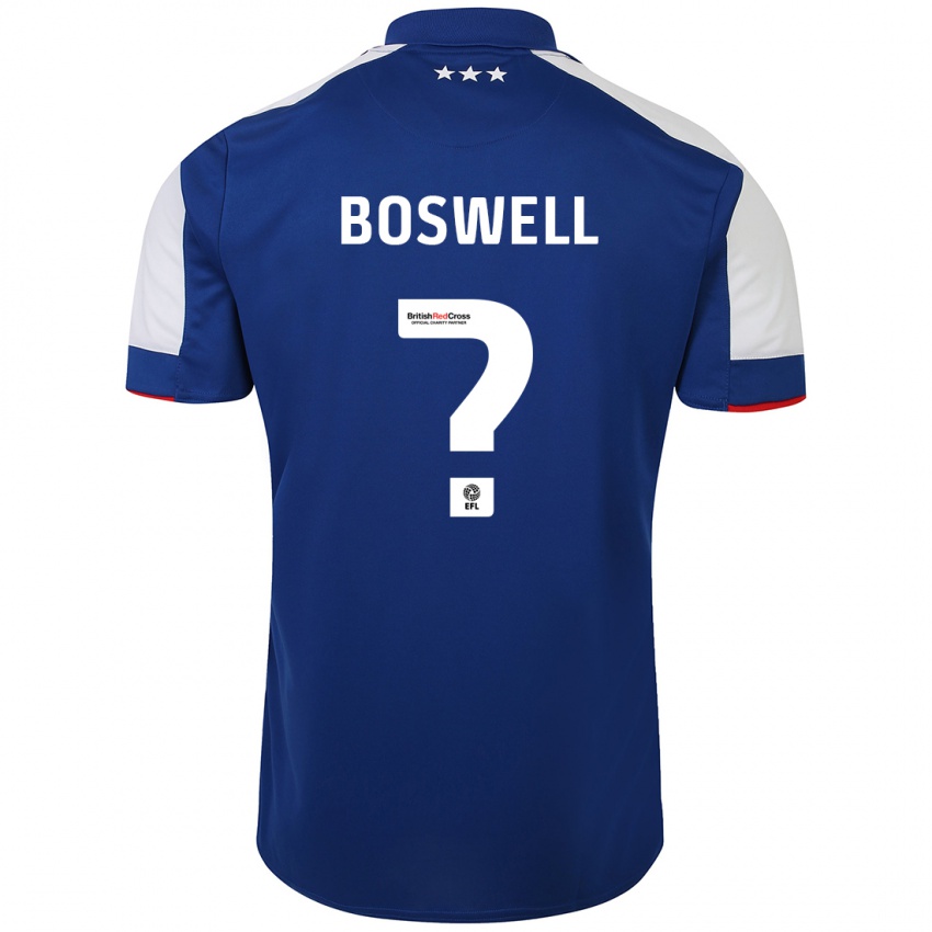 Kvinder Ashton Boswell #0 Blå Hjemmebane Spillertrøjer 2023/24 Trøje T-Shirt