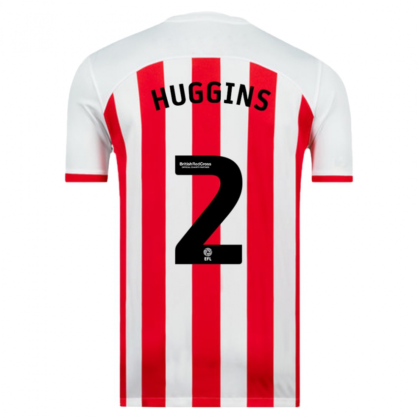 Kvinder Niall Huggins #2 Hvid Hjemmebane Spillertrøjer 2023/24 Trøje T-Shirt
