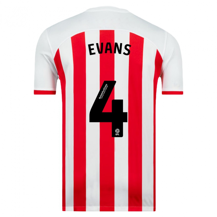 Kvinder Corry Evans #4 Hvid Hjemmebane Spillertrøjer 2023/24 Trøje T-Shirt
