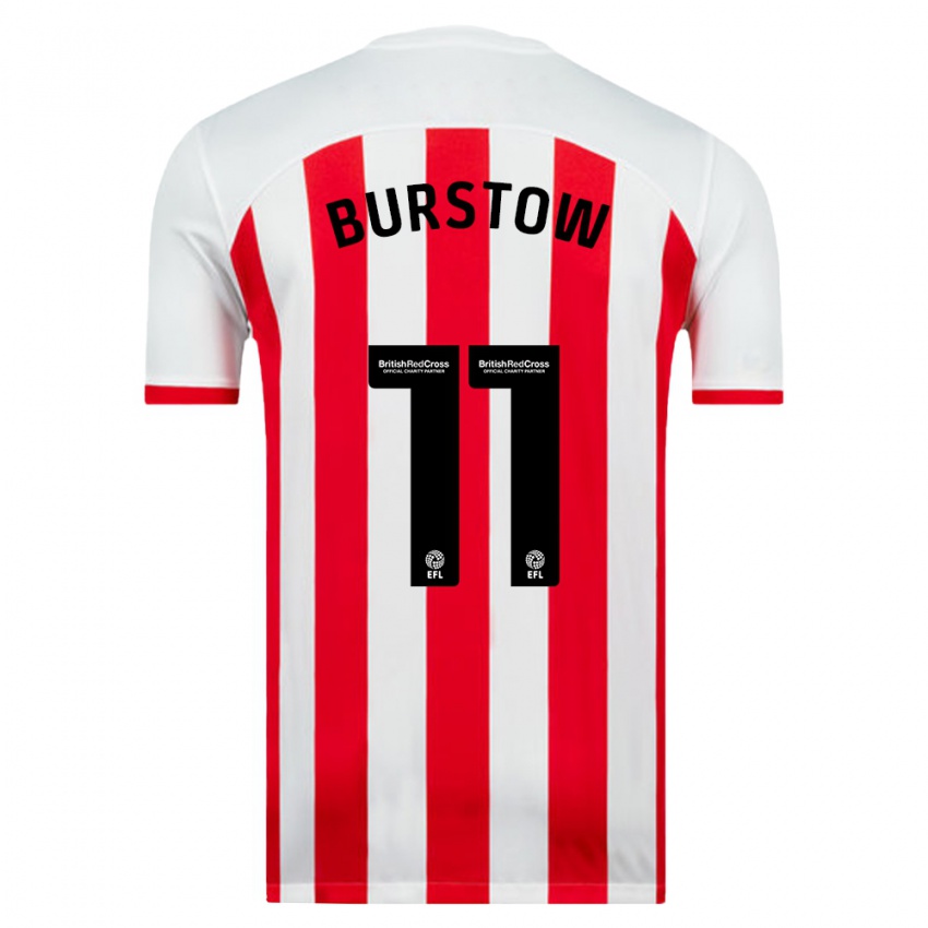 Kvinder Mason Burstow #11 Hvid Hjemmebane Spillertrøjer 2023/24 Trøje T-Shirt