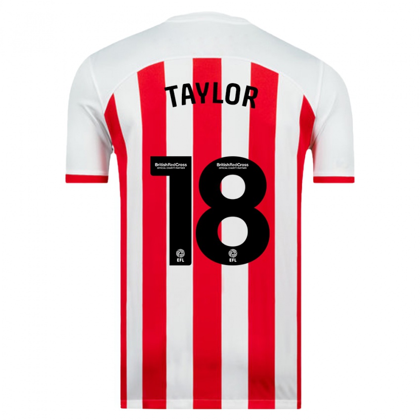 Kvinder Ellis Taylor #18 Hvid Hjemmebane Spillertrøjer 2023/24 Trøje T-Shirt