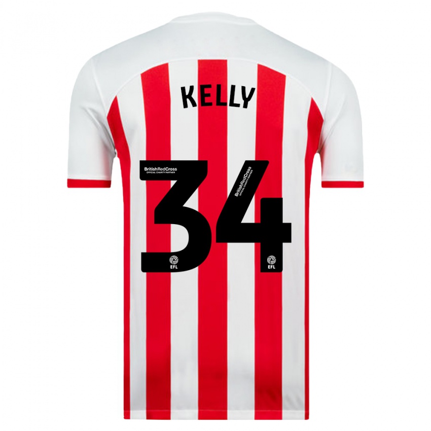 Kvinder Caden Kelly #34 Hvid Hjemmebane Spillertrøjer 2023/24 Trøje T-Shirt