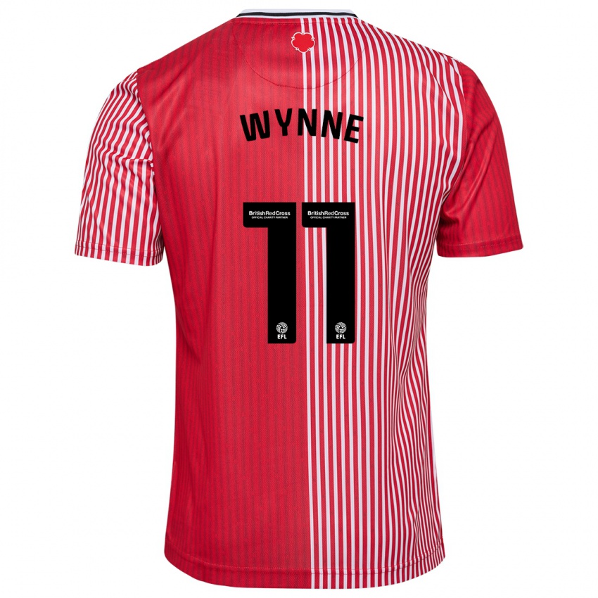 Kvinder Megan Wynne #11 Rød Hjemmebane Spillertrøjer 2023/24 Trøje T-Shirt