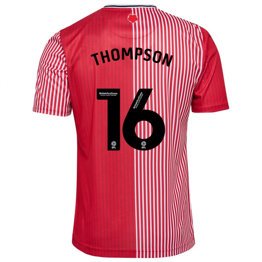 Kvinder Emma Thompson #16 Rød Hjemmebane Spillertrøjer 2023/24 Trøje T-Shirt