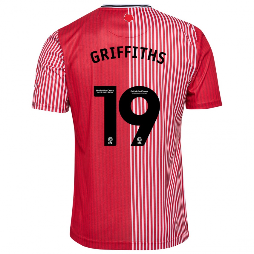Kvinder Alice Griffiths #19 Rød Hjemmebane Spillertrøjer 2023/24 Trøje T-Shirt