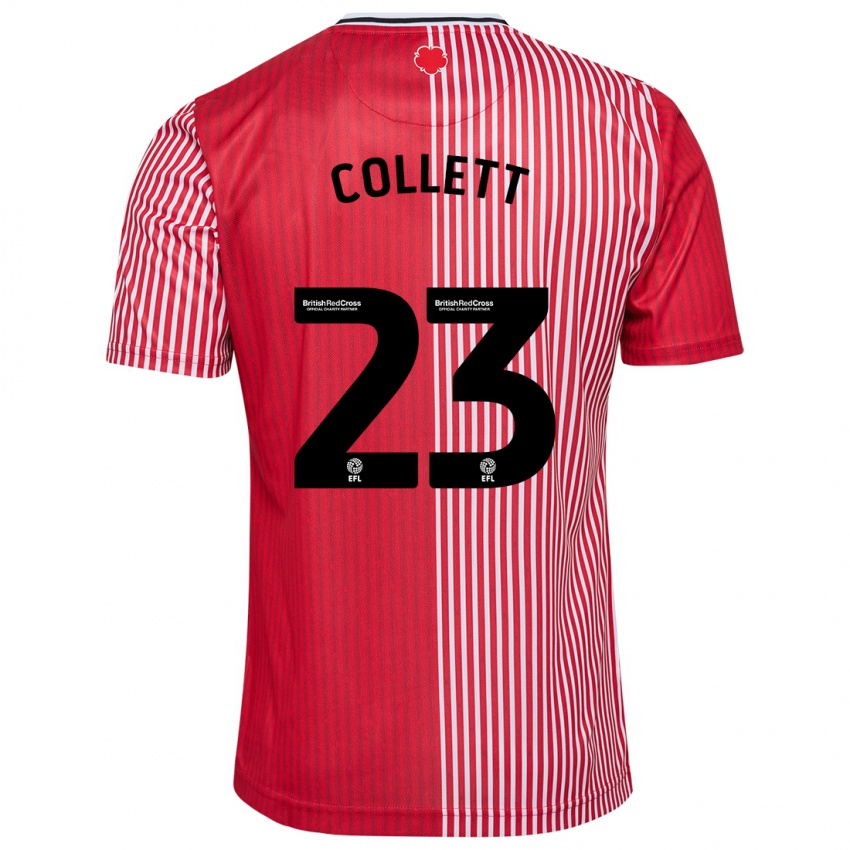 Kvinder Megan Collett #23 Rød Hjemmebane Spillertrøjer 2023/24 Trøje T-Shirt
