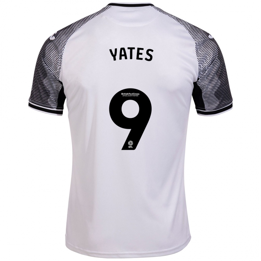 Kvinder Jerry Yates #9 Hvid Hjemmebane Spillertrøjer 2023/24 Trøje T-Shirt
