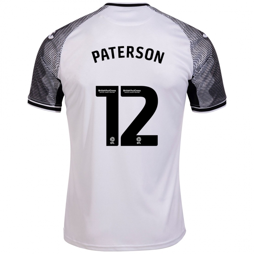 Kvinder Jamie Paterson #12 Hvid Hjemmebane Spillertrøjer 2023/24 Trøje T-Shirt