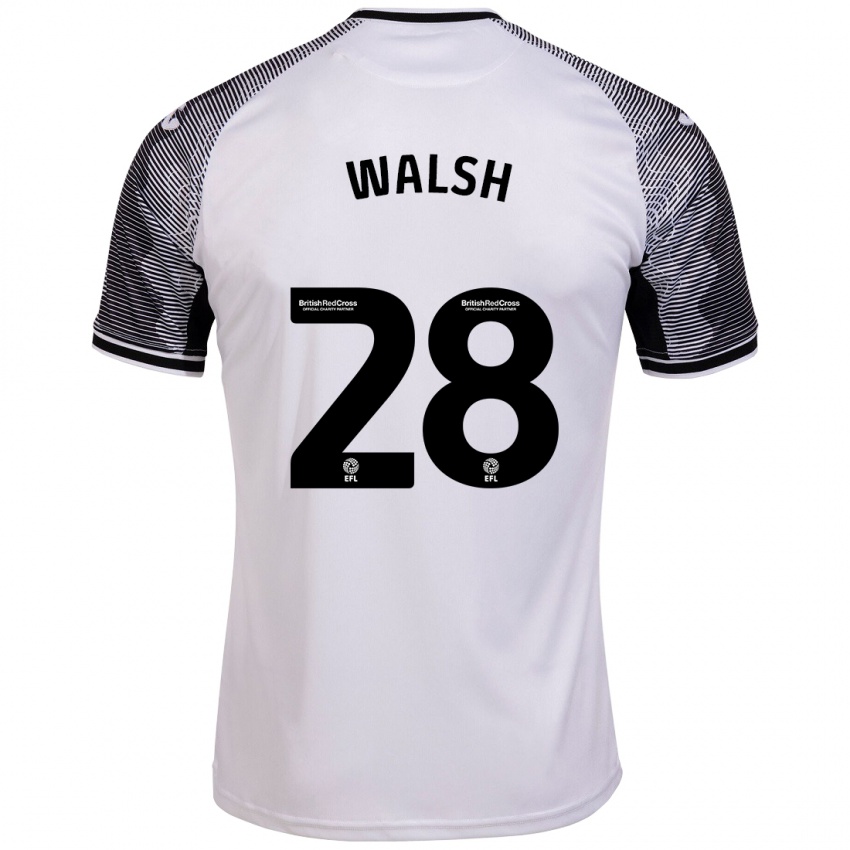 Kvinder Liam Walsh #28 Hvid Hjemmebane Spillertrøjer 2023/24 Trøje T-Shirt