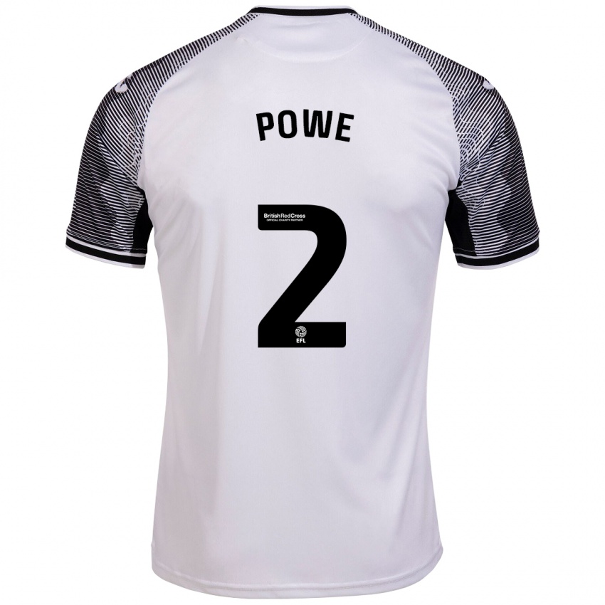 Kvinder Alicia Powe #2 Hvid Hjemmebane Spillertrøjer 2023/24 Trøje T-Shirt
